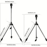 NNETM 360 Rotary Irrigation Sprinkler Set with Tripod Telescopic Support