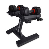 NNEDPE GEN2 Pro Adjustable Dumbbell Set - 2 x 25kg (50kg) Home Gym Weights with Stand