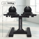 NNEDPE GEN2 Pro Adjustable Dumbbell Set - 2 x 25kg (50kg) Home Gym Weights with Stand