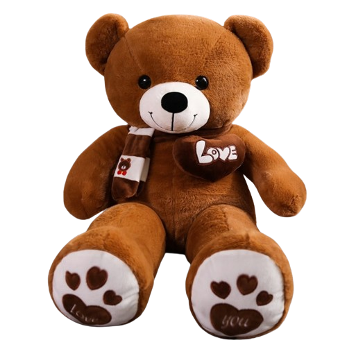 NNEOBA High Quality 100CM Teddy Bear With Scarf Stuffed Animals Bear Plush Toys Teddy Bear Doll Lovers Birthday Baby Gift