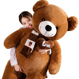 NNEOBA High Quality 100CM Teddy Bear With Scarf Stuffed Animals Bear Plush Toys Teddy Bear Doll Lovers Birthday Baby Gift