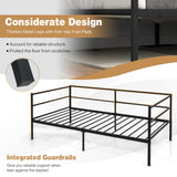 NNECW Single Size Metal Daybed Frame for Living Room and Guest Room