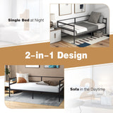 NNECW Single Size Metal Daybed Frame for Living Room and Guest Room