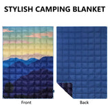 NNETM Down Camping Blanket Mountain Moon Design