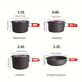 NNETM Camping Cookware Set with Kettle and Utensils