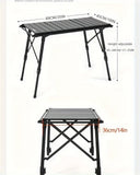 NNETM Portable Aluminum Camping Table Adjustable Height