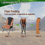 NNETM Outdoor Folding Camping Chair with Adjustable Backrest