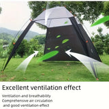 NNETM 4-Person Canopy Triangle Beach Tent Sun Shelter