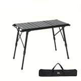 NNETM Portable Aluminum Camping Table Adjustable Height