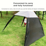 NNETM 4-Person Canopy Triangle Beach Tent Sun Shelter