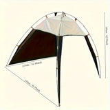 NNETM 4-Person Canopy Triangle Beach Tent Sun Shelter