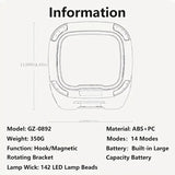 NNETM Rechargeable LED Work Light Magnetic Hook