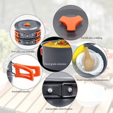 NNETM Camping Cookware Set with Kettle and Utensils