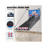 NNECW Dual Shot Basketball Arcade Game with 8 Game Modes &amp; Arcade Sound-Blue