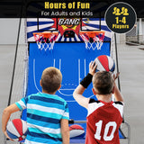 NNECW Dual Shot Basketball Arcade Game with 8 Game Modes &amp; Arcade Sound-White