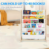 NNETM Wooden Bookshelf with Legs with Open Storage