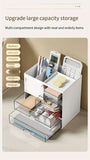 NNETM Modern White Desktop Office Desk Storage Box with Drawers - Rust Resistant