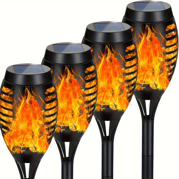 NNETM Solar Flame Lights Outdoor Garden Torch (4 Pack)