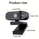 NNETM Webcam with Auto-Focus & Privacy (4K Ultra HD USB)