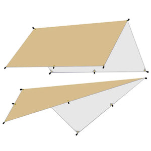 NNEOBA Waterproof Tarp Tent Awning Shade Outdoor (Beige)