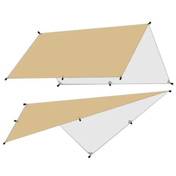 NNEOBA Waterproof Tarp Tent Awning Shade Outdoor (Beige)