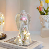 LED Angel Figurine with Glowing Heart