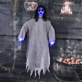 NNETM Hanging Halloween Decoration Female with Glowing Eyes