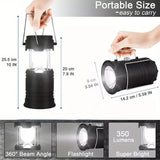 NNETM Multi-Functional Solar Handheld Camping Light LED Flashlight