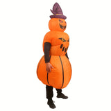 NNETM Inflatable Pumpkin Costume with Hat & Expressive Face