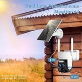 NNETM Solar Wireless Security Camera Outdoor 360° HD Zoom