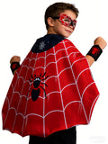 Carnival Boys Superhero Spider Cloak Costume Set, Game Party Cosplay Spider Eye Mask, Children's Cloak, Birthday Performance Dress Up, Halloween / Christmas / Kid's Gift