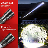NNETM Camping Flashlight Long Range LED Rechargeable