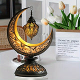 NNETM Crescent Moon Lantern Tabletop Acrylic Decor for Ramadan