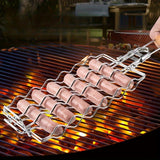 NNETM Metal BBQ Grilling Basket for Sausages & Camping