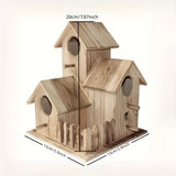 NNETM Lovely Bird's Nest - Villa Style Wooden Birdhouse