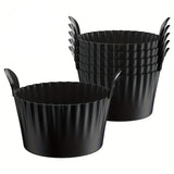 NNETM 6pcs Black Silicone Air Fryer Baking Cups Non-Stick Kitchen Molds