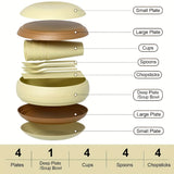 NNETM Outdoor Picnic Tableware Kit Travel Set (17pcs)