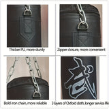 NNETM 1 Set 60CM Heavy-Duty Hanging Boxing Sandbag(Black)