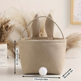 NNETM Linen Bunny Easter Tote Bag