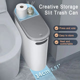 NNETM 1pc Bathroom Trash Can with Lid