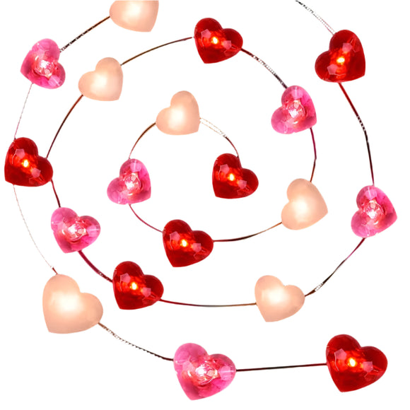 NNETM Valentine's Day Heart-Shaped LED String Lights