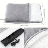 NNETM USB-Powered Washable Electric Foot Warmer Heating Pad - Grey