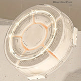 NNETM Round Plastic Food Storage Organizer with Lid