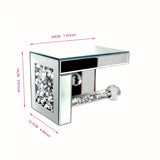 NNETM Crystal Glass Tissue Box Holder Countertop Organizer