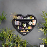 NNETM Two hearts intertwine in this beautifully crafted crystal wood shelf