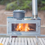 NNETM Camping Firewood Stainless Steel Stove Set