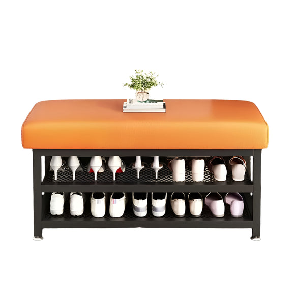 NNETM Shoe Changing Stool with Storage Rack