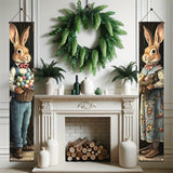 NNETM Easter Bunny Porch Banners for Indoor/Outdoor Decor