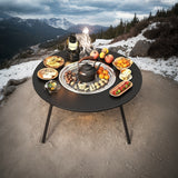 NNETM Outdoor Charcoal Grill & Tea Table Set