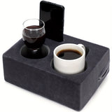 Sofa Cup Holder Pillow and Remote Control Organizer
